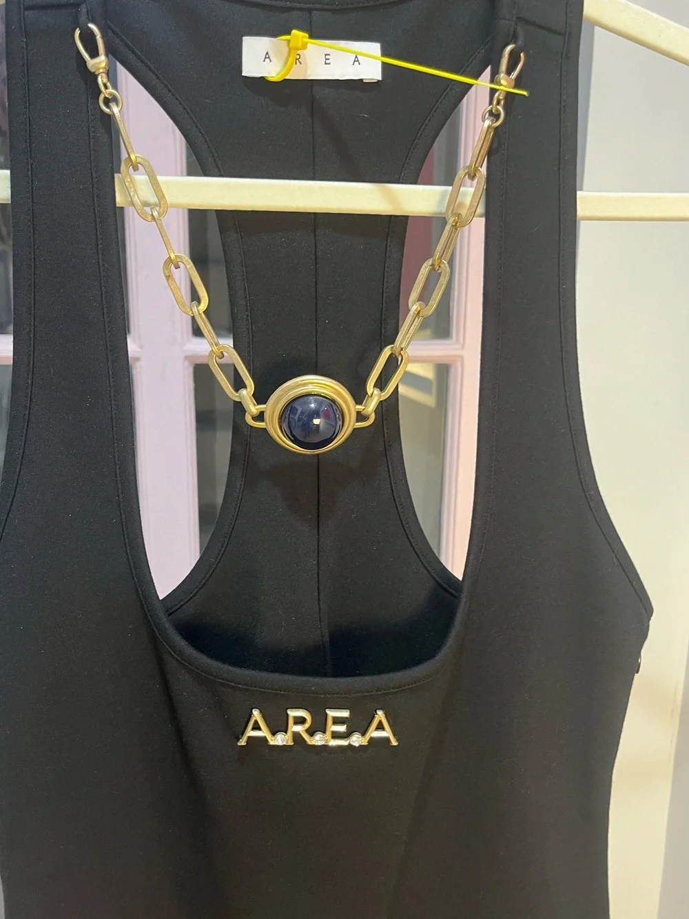 AREA Nameplate Tank Minidress